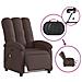 Poltrona Massaggio Reclinabile Elettrica Marrone Scuro Tessuto - Foto miniatura 6