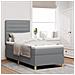 Letto con rete a molle e materasso grigio chiaro, 100x200 cm, in tessuto - Foto miniatura 2