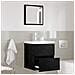 Mobiletto da bagno - Rovere Nero Legno ingegnerizzato Standard - Foto miniatura 2