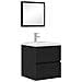 Mobiletto da bagno - Rovere Nero Legno ingegnerizzato Standard - Foto miniatura 3