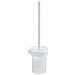 Scopino Wc Con Ciuffo In Setole Da Muro In Ottone E Cromall Pi33-03 Serie Pirenei Bianco Opaco - Foto miniatura 1