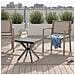 Tavolino Quadrato In Alluminio Per Patio, Cortile, Piscina, Compagno Interno, Facile Manutenzione E Resistente Agli Agenti Atmosferici, Grigio Scuro - Foto miniatura 1