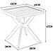 Tavolino Quadrato In Alluminio Per Patio, Cortile, Piscina, Compagno Interno, Facile Manutenzione E Resistente Agli Agenti Atmosferici, Grigio Scuro - Foto miniatura 4