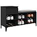 Mobile per scarpe con cassetto Rovere nero 102 x 36 x 60 cm - Foto miniatura 3