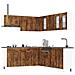 Set Mobili da Cucina 11 pz Kalmar Rovere Fumo Legno Multistrato - Foto miniatura 2