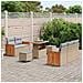 Set Divano da Giardino con cuscino 8 pcs Beige Poly Rattan - Foto miniatura 3