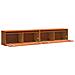 Armadi da Parete con porta 2 pcs Cera marrone 100 x 30 x 35 cm - Foto miniatura 4
