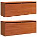 Armadi da Parete con porta 2 pcs Cera marrone 100 x 30 x 35 cm - Foto miniatura 5