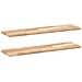 Mensole da Parete 2 pz 80x20x2 cm Legno Acacia Non Trattato - Foto miniatura 1