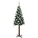 Albero di Natale snodato con 150 LED con supporto Verde 150 cm - Foto miniatura 3
