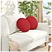 Cuscini per Seduta 2 pcs Rosso Ø40 x 13 cm Tessuto - Foto miniatura 2