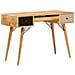 Scrivania Marrone 110 x 55 x 76 cm Legno di mango massello - Foto miniatura 1