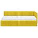Struttura Letto Angolare con Materasso 2 pcs Giallo Velluto - Foto miniatura 5