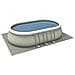 Piscina Ovale Set: Piscina, Scala Sicurezza, Pompa Filtro 800Gal, 2 Cartucce Ricambio, Telo Copertura E Telo Protezione 6.10M*3.60M*1.22M - Foto miniatura 5