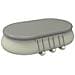 Piscina Ovale Set: Piscina, Scala Sicurezza, Pompa Filtro 800Gal, 2 Cartucce Ricambio, Telo Copertura E Telo Protezione 6.10M*3.60M*1.22M - Foto miniatura 6