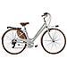 Bici Donna Telaio Alluminio Linea Vintage Misura 28 Bicicletta Cambio 6v City Bike Vintage Completa Accessori Dettagli Marroni - 44 Azzurro Pastello - Foto miniatura 3