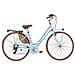 Bici Donna Telaio Alluminio Linea Vintage Misura 28 Bicicletta Cambio 6v City Bike Vintage Completa Accessori Dettagli Marroni - 44 Azzurro Pastello - Foto miniatura 1