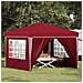 Tenda per feste a pop-up 288 x 288 x 245 cm Borgogna - Foto miniatura 2