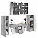 Set di mobili per il bagno 6 pcs Grigio Cemento - Foto miniatura 2