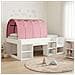 Letto con Tunnel 3 pcs Bianco e Rosa Legno multistrato - Foto miniatura 2