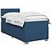 Letto box spring con materasso Blu 90 x 200 cm Tessuto - Foto miniatura 6