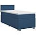 Letto box spring con materasso Blu 90 x 200 cm Tessuto - Foto miniatura 1