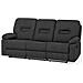 Divano A 3 Posti Reclinabile In Tessuto Grigio Scuro Bergen - Foto miniatura 9
