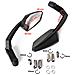Coppia Specchietti Retrovisori Specchi Moto Scooter Custom Nero Dx+sx - Foto miniatura 4