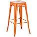 Set 2 Sgabelli Bar Joshua in Metallo I Coppia Sgabelli Industriali Scandinavian Senza Schienale Impilabili I 2 Sgabelli da Bancone H 77 cm Arancione - Foto miniatura 4