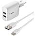 Dual USB-A Charger, 24W incl. USB-C Cable 1m, white - Foto miniatura 4