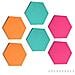 Hexagon Felt Consiglio Tiles - Set Di 6 Avviso Memo Bulletin Boards Con Push Pin Confezione 59 X 7 Pollici (15 X 17.7 Cm) - Turchese Arancione Rosa - Foto miniatura 3