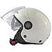 Moto Jet Casco Scooter Lunga Visiera Ece2205 Certificato Parasole Bianco Xs - Foto miniatura 8