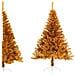 Albero di Natale Artificiale a Metà con Supporto Oro 180 cm PET - Foto miniatura 1