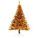 Albero di Natale Artificiale a Metà con Supporto Oro 180 cm PET - Foto miniatura 7