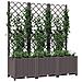 Fioriera da Giardino con Graticcio Marrone 120x40x136 cm in PP - Foto miniatura 5