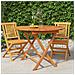Tavolo Da Giardino Pieghevole 85x75 Cm Legno Massello Di Teak - Foto miniatura 1