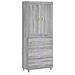 Credenza Grigio Sonoma 69,5x34x180 Cm In Legno Multistrato - Foto miniatura 2