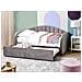 Letto Estraibile Velluto Eyburie 90 X 200 Cm Grigio - Foto miniatura 1