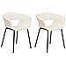 Set Di 2 Sedie Da Pranzo Bouclé Bianco Sporco Elma - Foto miniatura 2