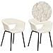 Set Di 2 Sedie Da Pranzo Bouclé Bianco Sporco Elma - Foto miniatura 4