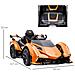 Macchina Elettrica Per Bambini Lamborghini Con Telecomando, Fari Led E Musica, Età 3+ Anni, Arancione - Foto miniatura 3