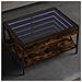 Tavolino Da Salotto Con Led Infinity Rovere Fumo 70x50x38 Cm - Foto miniatura 1