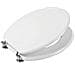 Copriwater Universale Copri Wc Legno Mdf Coprivaso Sedile Bianco Water Pesante - Foto miniatura 4