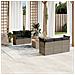 Set Divano da Giardino 6 pz con Cuscini Grigio in Polyrattan - Foto miniatura 3