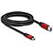 Cavo USB 5 Gbps USB Type-C maschio per USB Tipo-B maschio 3 m metallo rosso - Foto miniatura 2