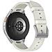 Cinturino Per Orologio In Vera Pelle Per Samsung Watch 4 5 6 7 White - Foto miniatura 3
