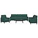 Set Di Divani 3 Pz Con Cuscini Verde Scuro In Velluto - Foto miniatura 8