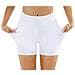 Pantaloncini A Compressione - Perfetti Per Yoga E Fitness White L - Foto miniatura 2