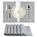 Set Di 6 Tovagliette In Pvc - 30x45cm - Blu E Bianco: Protezione E Stile Per La Tua Tavola Silver+white - Foto miniatura 2