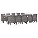 Set da Pranzo per Giardino 11 pcs Grigio chiaro Poly Rattan - Foto miniatura 1